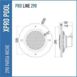 LED Pool Light (White) + Built-in Set – Anthracite – PAR56 – Complete Set