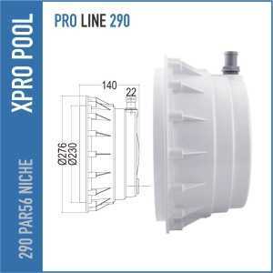 LED Pool Light (White) + Built-in Set – Anthracite – PAR56 – Complete Set