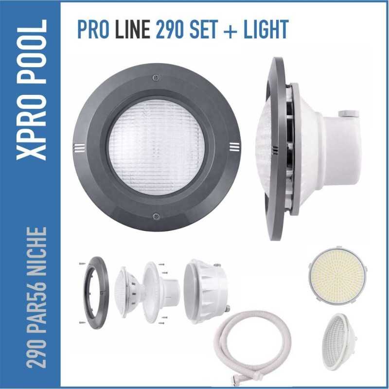 LED Pool Light (White) + Built-in Set – Anthracite – PAR56 – Complete Set