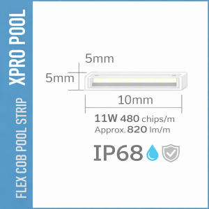 PRO LINE IP68 FLEX COB LED Strip Warm White 3000K | 10x5 mm & 14x6 mm | Op maat gemaakt