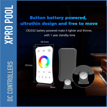 Kit Contrôleur LED WiFi + RF + Télécommande Tactile – 5 Canaux RGB / RGBW / RGB+CCT 12–24V