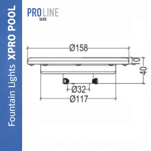 PRO LINE | Fonteinverlichting RVS 316L | 158mm | 12W - 18W