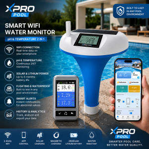 Floating Smart WIFI Water Monitor – pH & Temperatuur Zwembad Meter