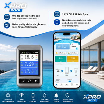 Floating Smart WIFI Water Monitor – Smarter pH- & Temperaturmesser für Pools