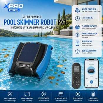 PX1 Robot Skimmer Solar para Piscina – Robot Inteligente Automático