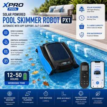 PX1 Solarbetriebener Pool Skimmer Roboter – Intelligenter Automatischer Poolreiniger PX1 Solarbetriebener Pool Skimmer Roboter – Intelligenter Automatischer Poolreiniger