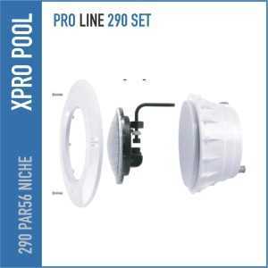 LED Poolleuchte (Weiß) + Einbauset – Zchwarz – PAR56 – Komplettset