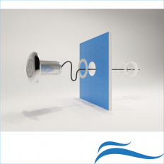 XPRO750W - lámpara de piscina ABS + LED para piscinas de fibra de vidrio - 