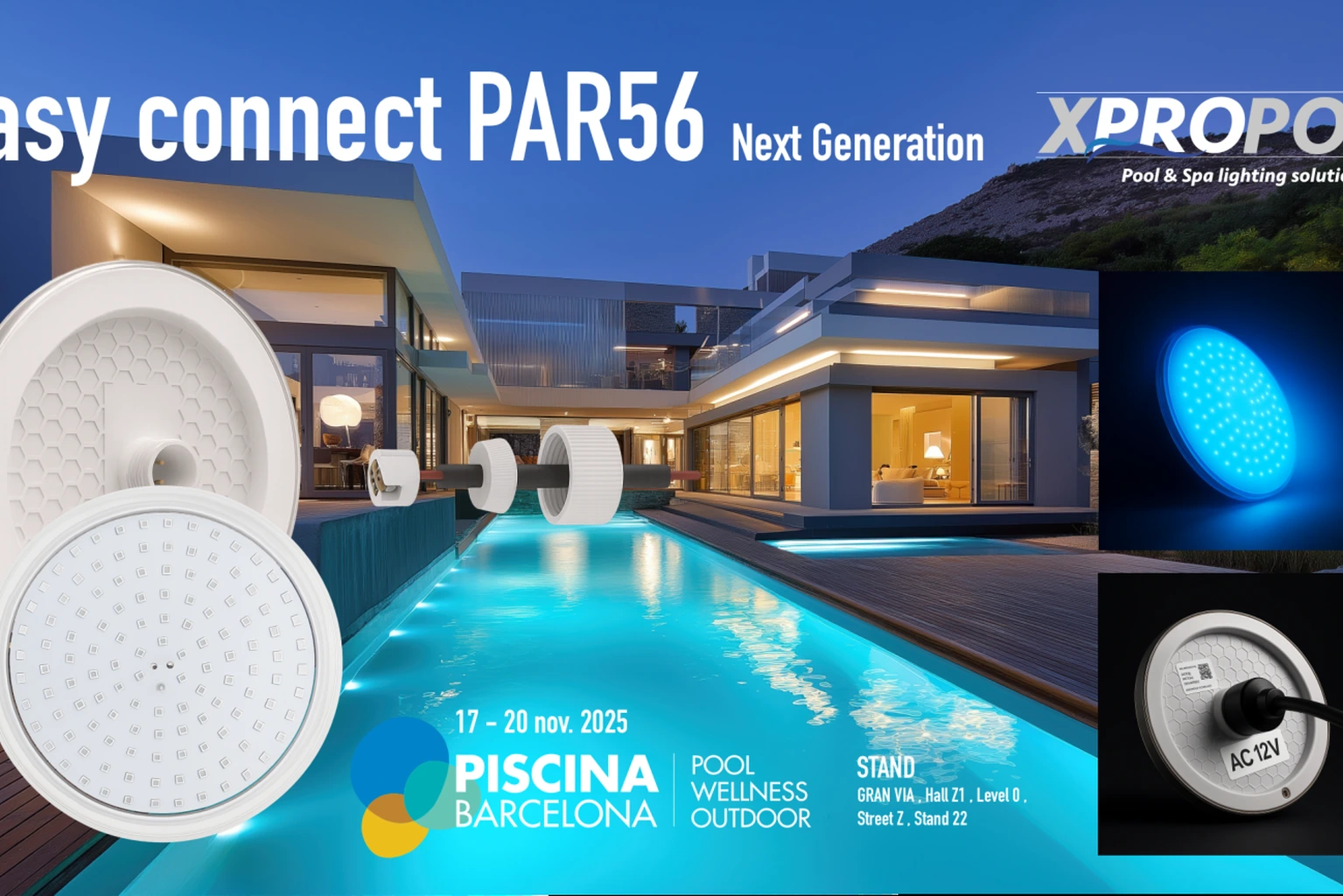 PAR56 Easy Connect – La nouvelle génération de lampes de piscine sans tracas d’installation