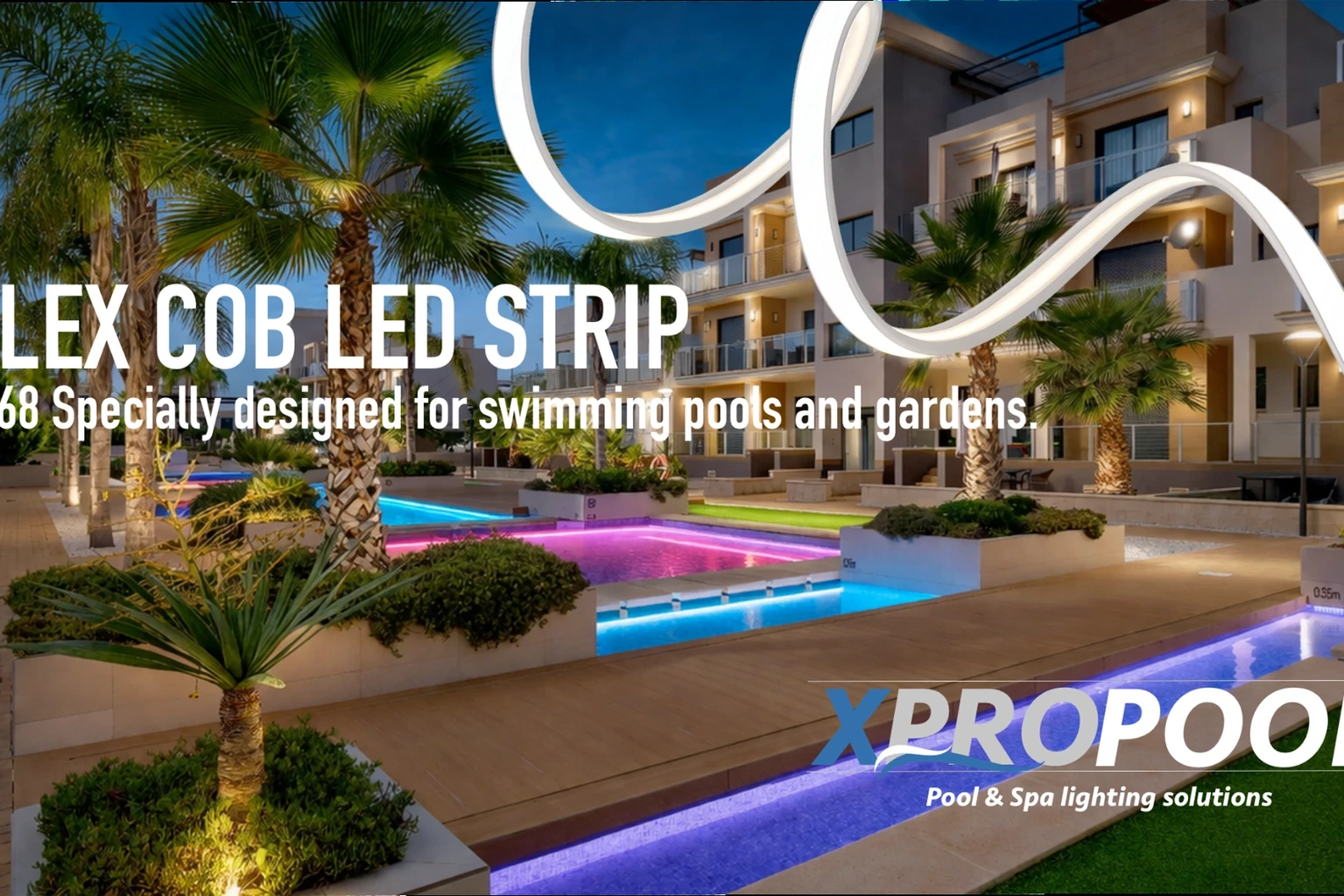 Bande led flex cob – le choix intelligent pour un éclairage élégant de piscine ou de jardin