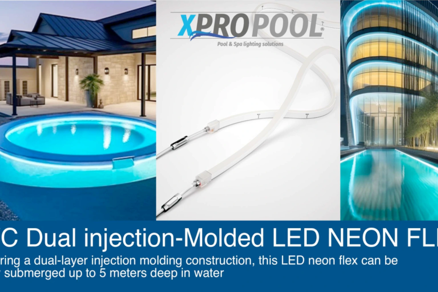 PVC Dual Injection-Molded LED NEON FLEX IP69+IP68. Neu kann 5 Meter unter Wasser