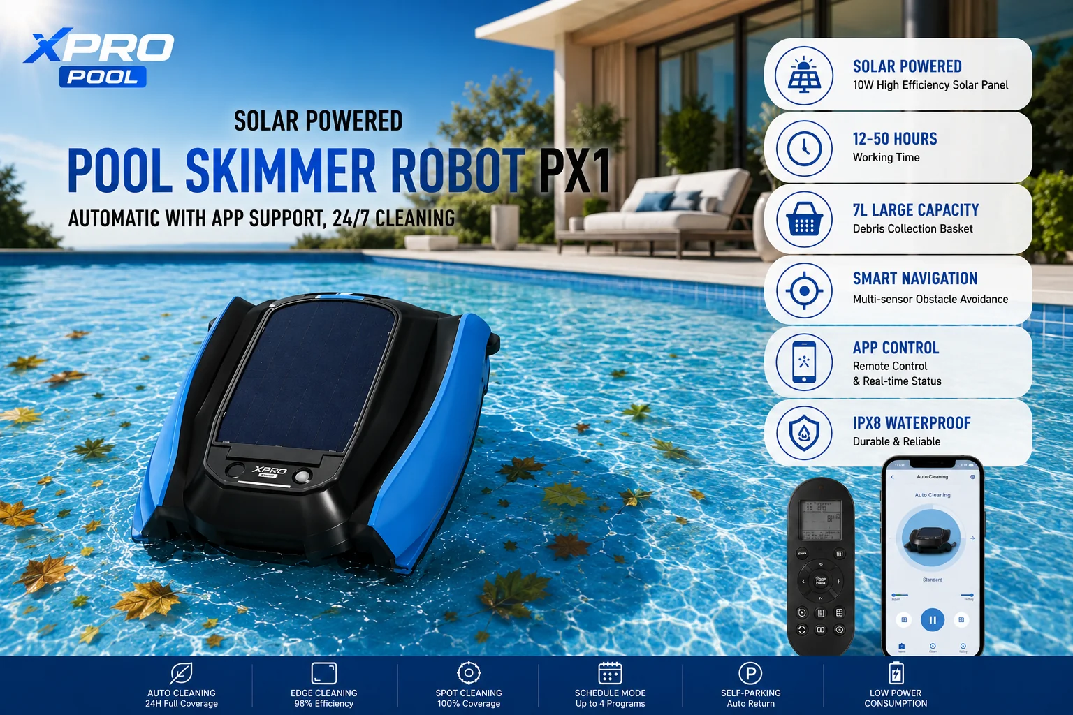 Skimmer de Piscine Solaire