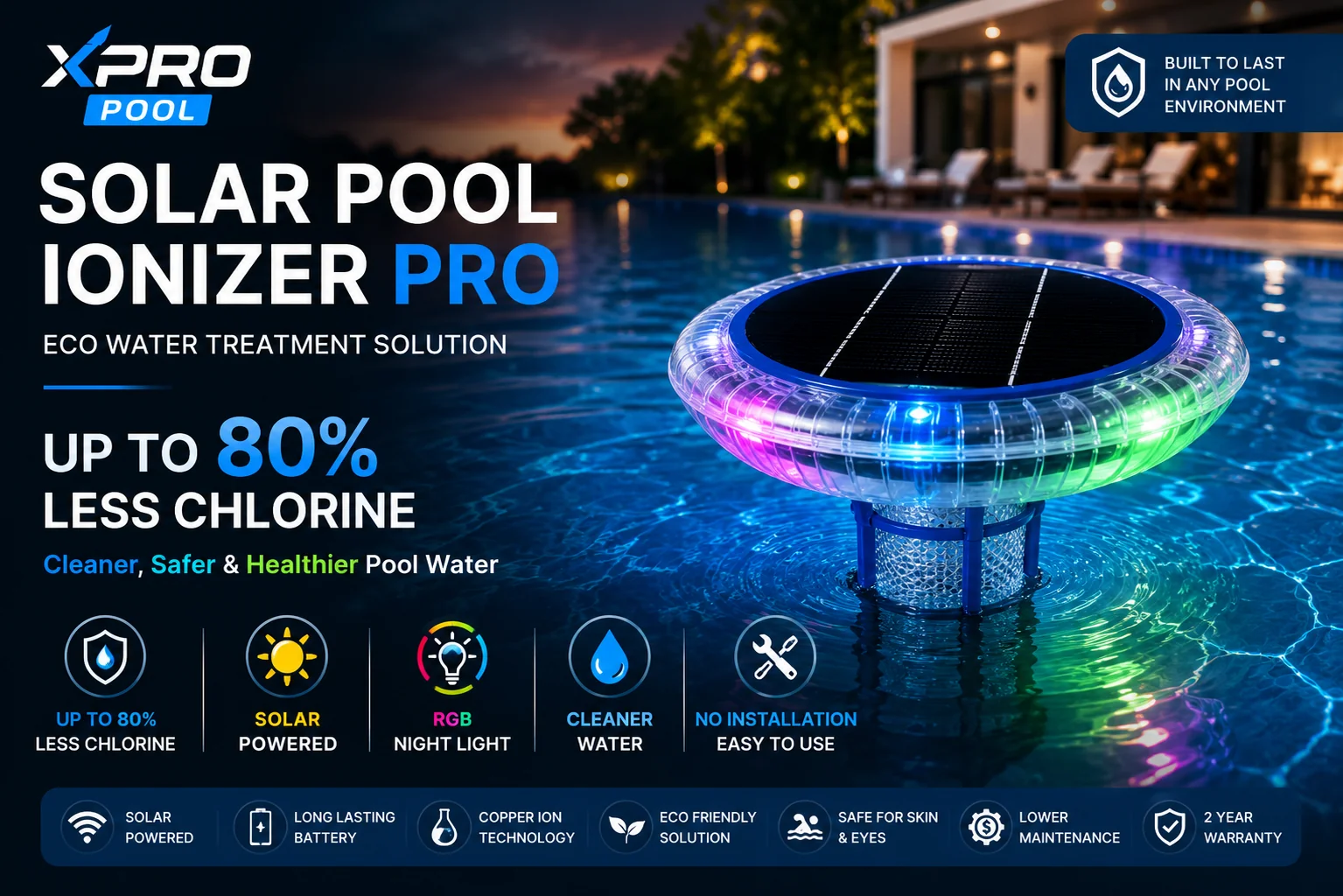 Ioniseur Solaire pour Piscine
